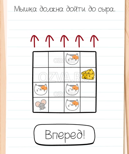 Мышка должна дойти до сыра. - Brain Test All-Star